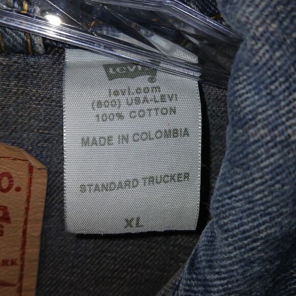 Levis Mens Denim Blue Jacket XL Standard Trucker Comfort Everyday Wear - Picture 9 of 16